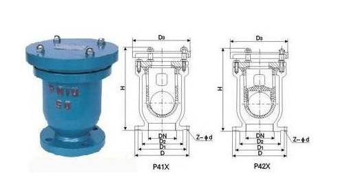 P41X-10快速排氣閥結構圖 P41X-10快速排氣閥結構圖