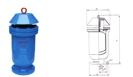 KP-10快速排氣閥結構圖 KP-10快速排氣閥結構圖