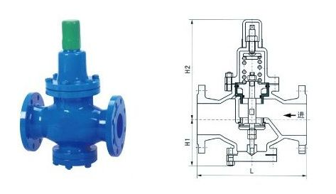 Y42X水用減壓閥結構圖 Y42X水用減壓閥結構圖