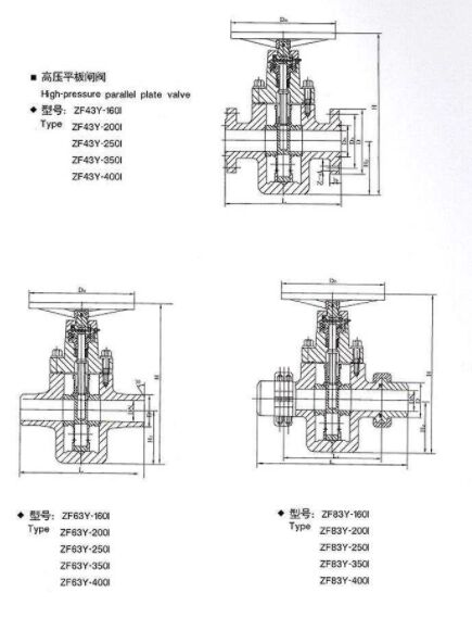 ZF43Y卡箍閘閥結(jié)構(gòu)圖